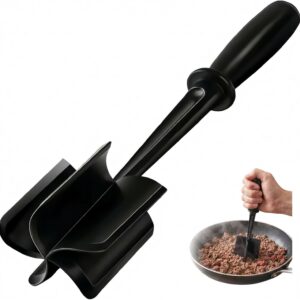 Black Multi-Blade Meat and Potato Masher Tool