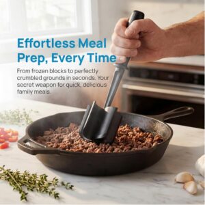 Black Multi-Blade Meat and Potato Masher Tool - Image 4