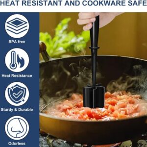 Black Multi-Blade Meat and Potato Masher Tool - Image 6