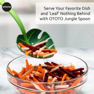 Green Monstera Leaf Shaped Slotted Ladle Kitchen Utensil - Image 7