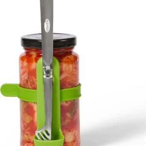 Green and White Jar-Clip Condiment Fork - Image 8
