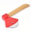 Novelty Axe Design Pizza Cutter with Bamboo Handle
