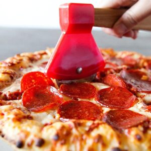Novelty Axe Design Pizza Cutter with Bamboo Handle - Image 5