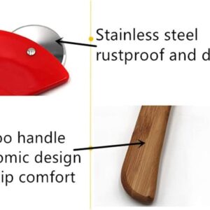 Novelty Axe Design Pizza Cutter with Bamboo Handle - Image 6
