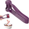 Purple Handheld Grape Slicer and Cherry Tomato Cutter