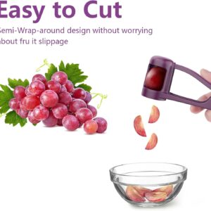 Purple Handheld Grape Slicer and Cherry Tomato Cutter - Image 5