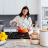 Red Silicone Slotted Cooking Spoon
