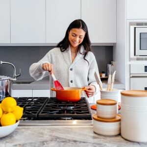 Red Silicone Slotted Cooking Spoon