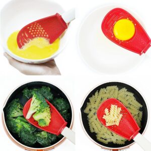 Red Silicone Slotted Cooking Spoon - Image 4