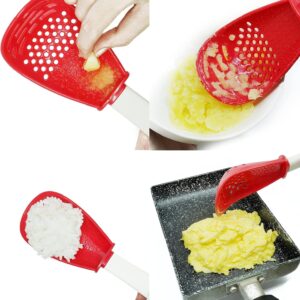 Red Silicone Slotted Cooking Spoon - Image 5