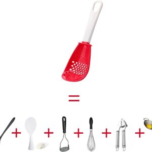 Red Silicone Slotted Cooking Spoon - Image 6
