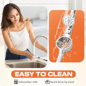 Silver Garlic Press Set with Peeler and Cleaning Brush - Image 6