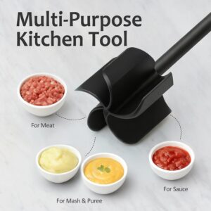 Teal Handle Black Head Meat Chopper and Masher Tool - Image 7