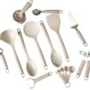 Twenty Piece Beige Nylon Cooking Utensil Set with Measuring Cups and Spoons