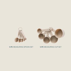 Twenty Piece Beige Nylon Cooking Utensil Set with Measuring Cups and Spoons - Image 5